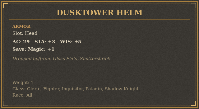 Dusktower Helm