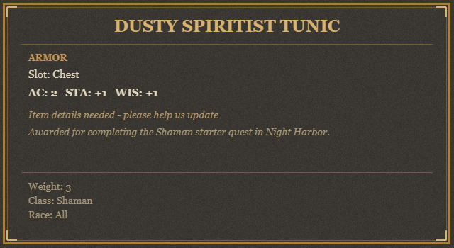 Dusty Spiritist Tunic