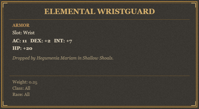 Elemental Wristguard