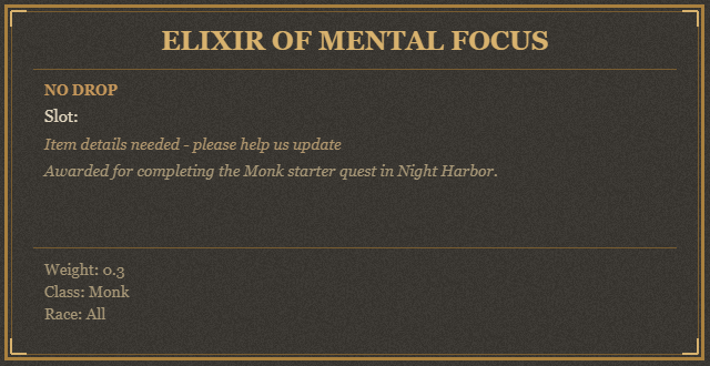 Elixir of Mental Focus