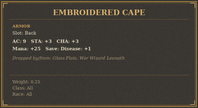 Embroidered Cape