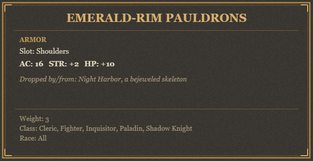 Emerald-Rim Pauldrons