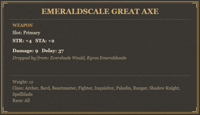Emeraldscale Great Axe