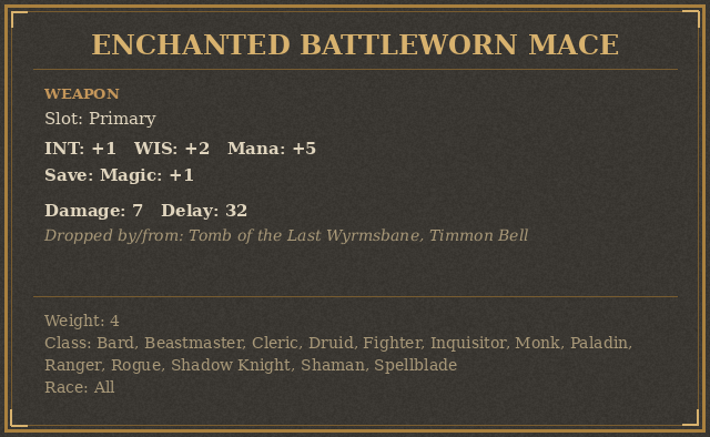 Enchanted Battleworn Mace