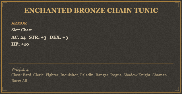 Enchanted Bronze Chain Tunic