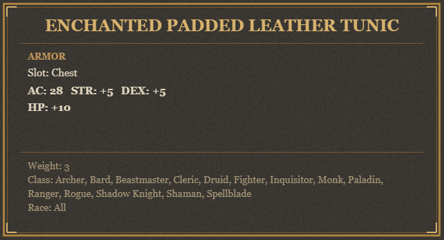 Enchanted Padded Leather Tunic