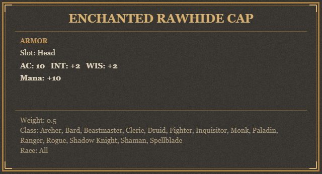 Enchanted Rawhide Cap