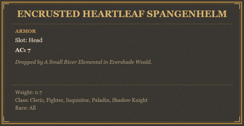 Encrusted Heartleaf Spangenhelm