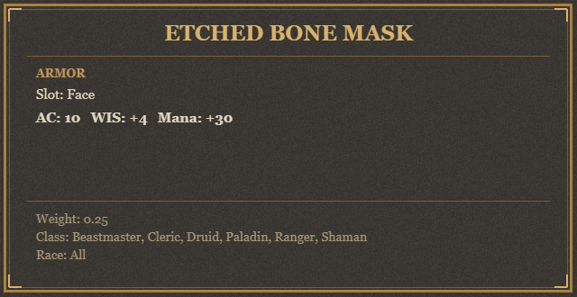Etched Bone Mask
