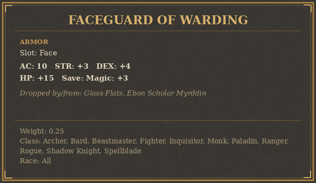 Faceguard of Warding