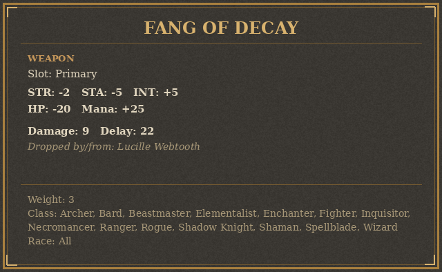 Fang Of Decay