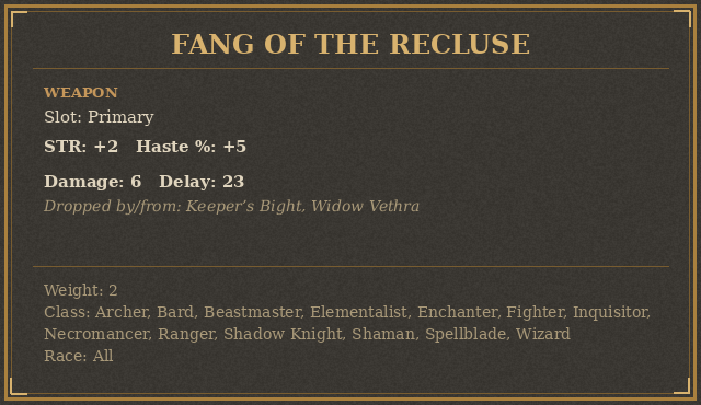 Fang of the Recluse