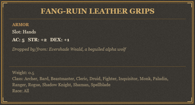 Fang-Ruin Leather Grips