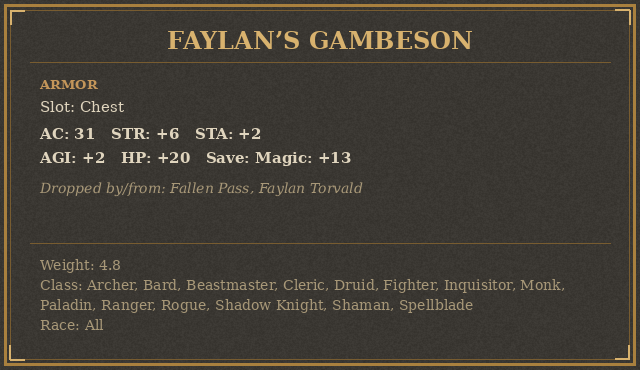 Faylan’s Gambeson