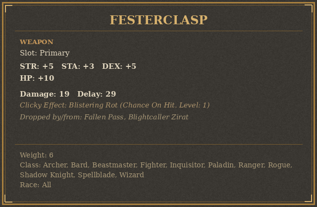 Festerclasp