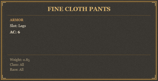 Fine Cloth Pants