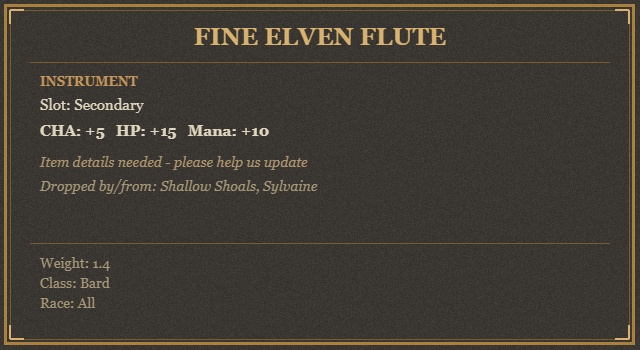 Fine Elven Flute