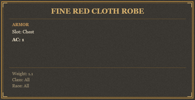 Fine Red Cloth Robe