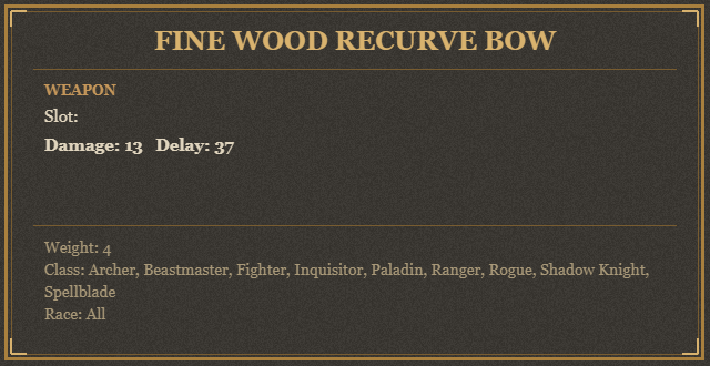 Fine Wood Recurve Bow