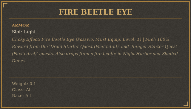 Fire Beetle Eye