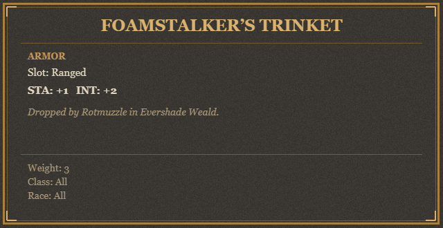 Foamstalker’s Trinket