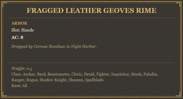 Fragged Leather Geoves Rime