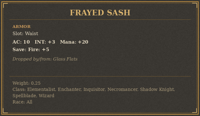 Frayed Sash