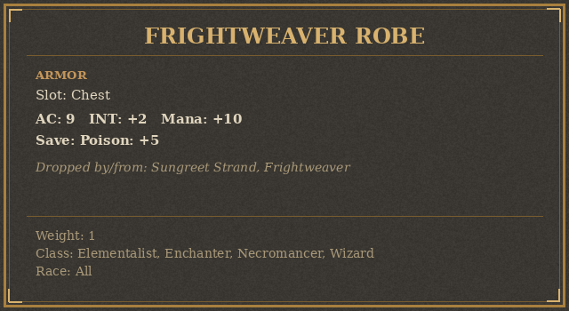 Frightweaver Robe