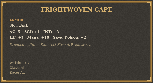 Frightwoven Cape