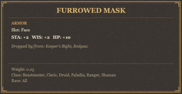 Furrowed Mask