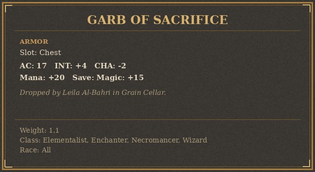 Garb of Sacrifice