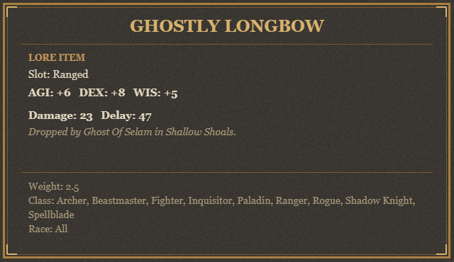 Ghostly Longbow