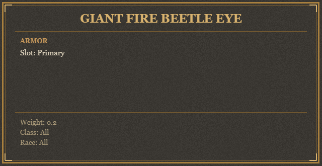 Giant Fire Beetle Eye