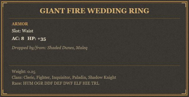 Giant Fire Wedding Ring