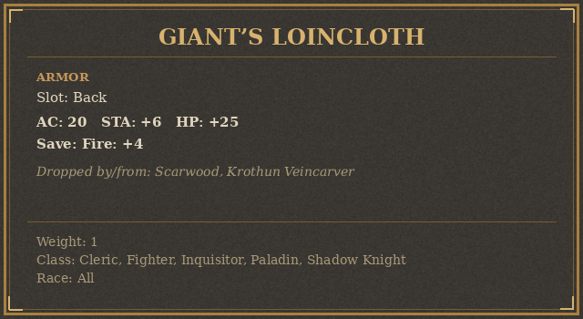 Giant’s Loincloth