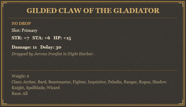 Gilded Claw of the Gladiator