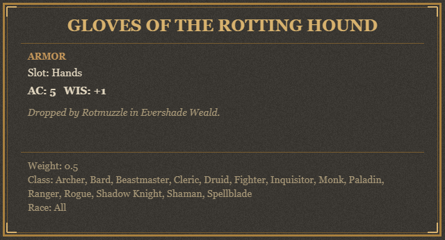 Gloves of the Rotting Hound