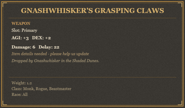 Gnashwhisker’s Grasping Claws