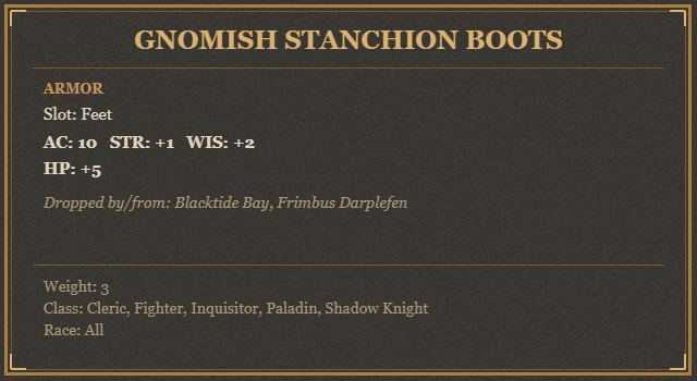 Gnomish Stanchion Boots