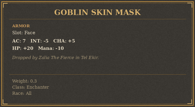 Goblin Skin Mask
