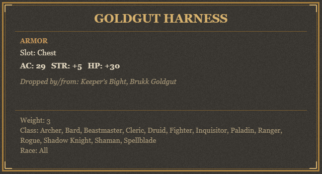 Goldgut Harness