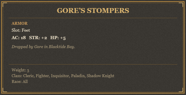 Gore’s Stompers