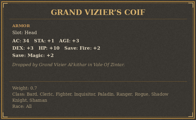Grand Vizier’s Coif