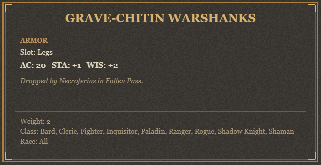 Grave-chitin Warshanks