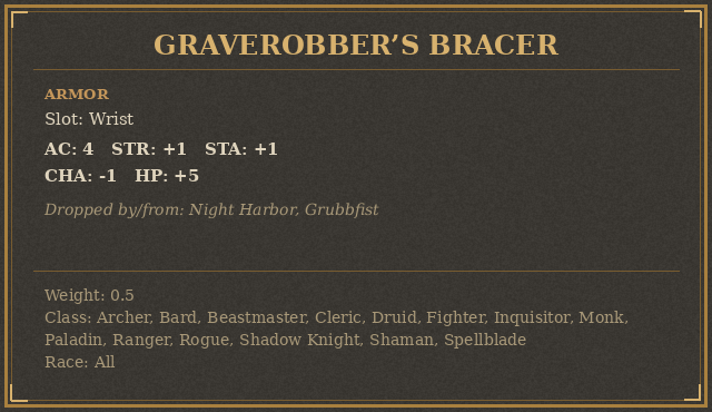 Graverobber’s Bracer