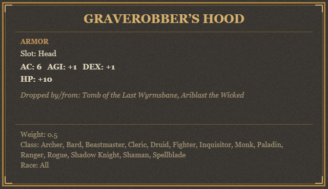 Graverobber’s Hood