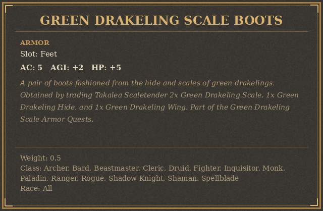 Green Drakeling Scale Boots
