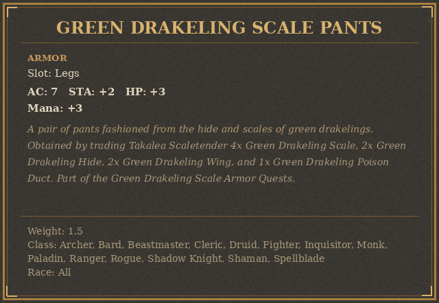 Green Drakeling Scale Pants