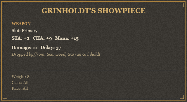Grinholdt’s Showpiece