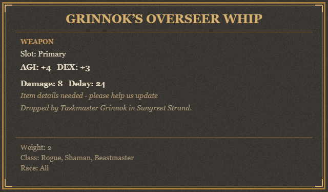 Grinnok’s Overseer Whip